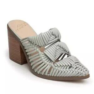 CROWN & IVY Piper Huarache Heel Mules Sz 8